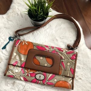 Fossil Key-Per Envelope Cross Body bag purse